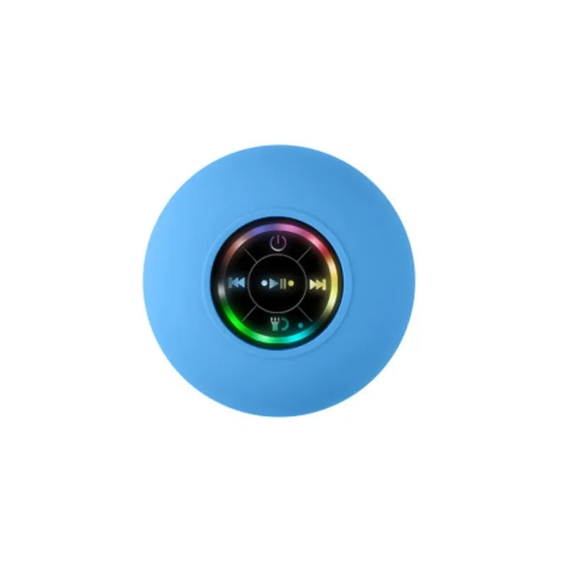 AquaBeat Mini: Waterproof LED Bluetooth Speaker with Powerful Sound & Suction Cup Mount